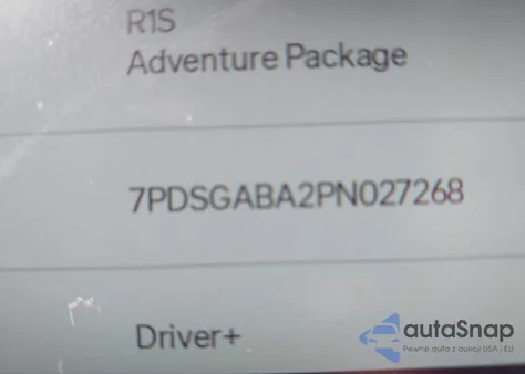2023 Rivian R1S Adventure from USA, damaged, VIN 7PDSGABA2PN027268